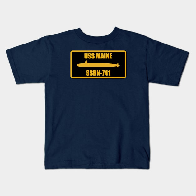 USS Maine (SSBN-741) Kids T-Shirt by TCP